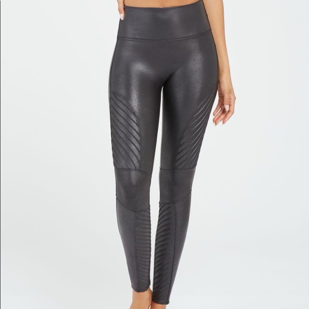 SPANX S Faux Leather Moto Legging Black